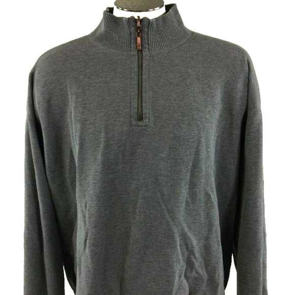 Tommy Bahama Flip Side Reversible Zip Sweater Sweatshirt XL Golf Fishing Mens - Picture 1 of 7